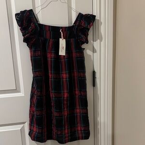 BNWT Vineyard Vines girls holiday dress in Tartan-Jet Black size large